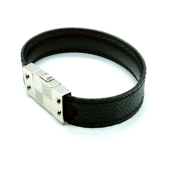 Louis Vuitton Check It Unisex Graphite Damier Bracelet - Picture 2 of 9